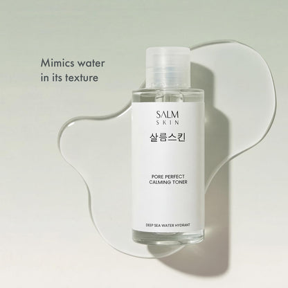 Salm Skin Pore Perfect Calming Toner (100ml) | Korean Toner for Hydration & Tightening Open Pores | Moisturises Skin & Restores Skin's Natural Balance