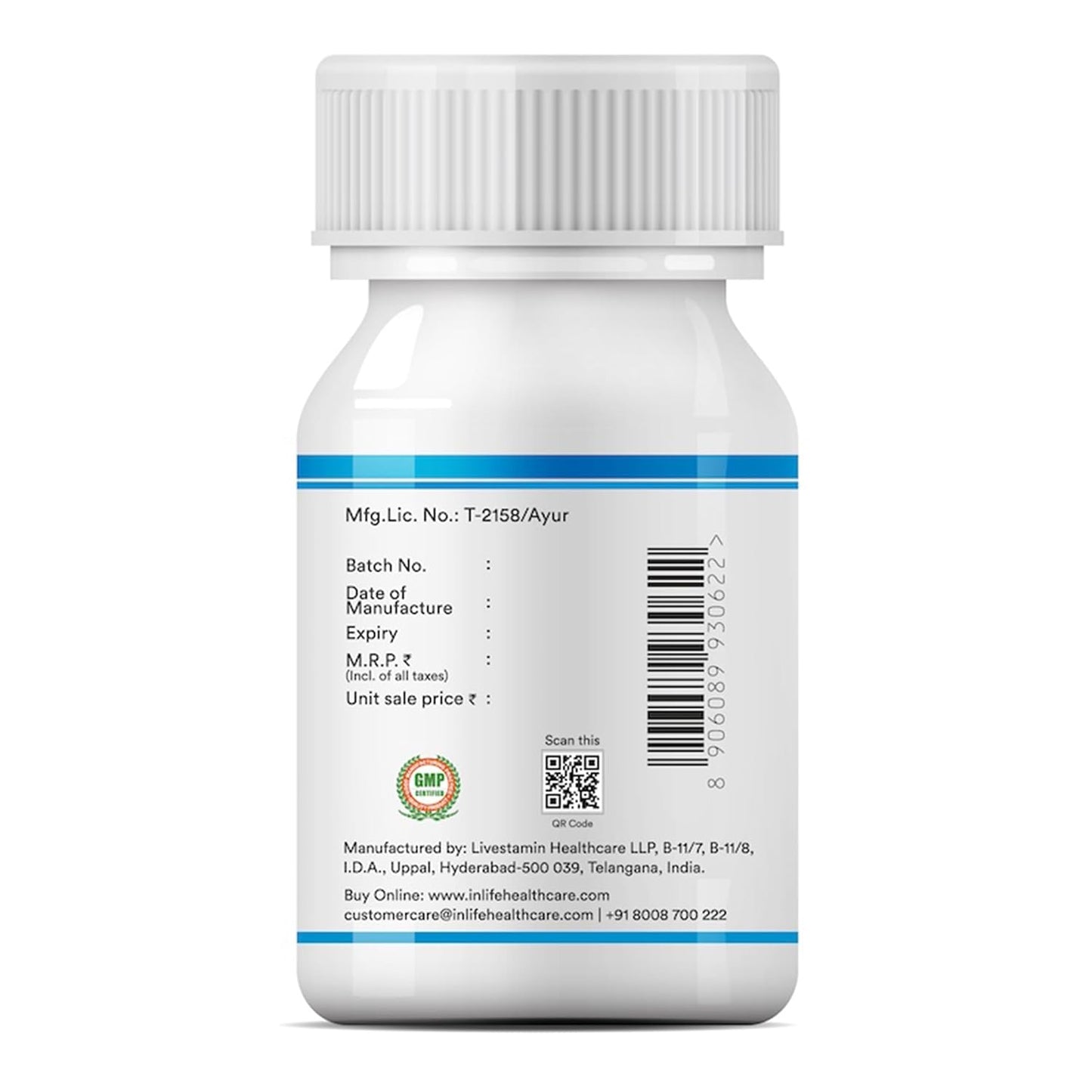 INLIFE Joint Support Supplement with Ayurvedic Herbs | Boswellia Serrata, Guggul, Tribulus, Rasna and more - 60 Vegetarian Capsules (Pack of 1)