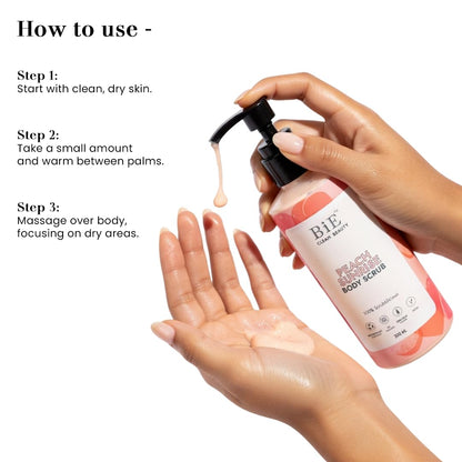 BiE - Peach Sunrise Body Lotion | 72 Hours Hydration | With Hyaluronic Acid & Niacinamide | Fast-Absorbing, Non-Greasy Formula | 200ml