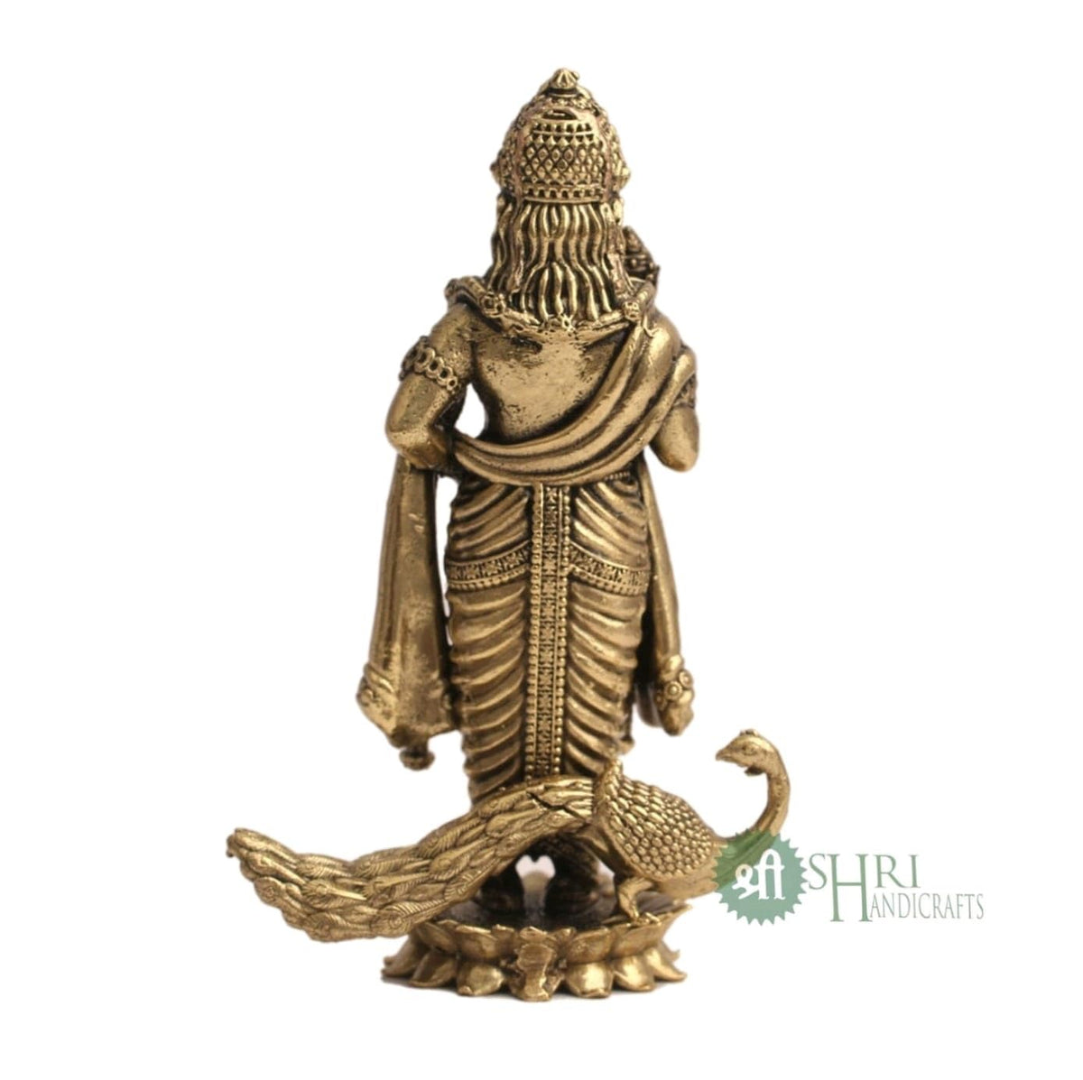 Brass 4" Lord Murugan Statue | Handcrafted Standing Kartikeya Murti Hindu God Idol Figurine Perfect for Decoration Puja & Gifting Purpose Sculpture (Weight_110gm)