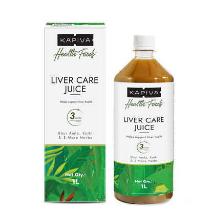 Kapiva Liver Care Juice (1L) | Anti-oxidant Rich Supplement With 5 Ayurvedic Herbs | Supports Fatty Liver Management & Detox