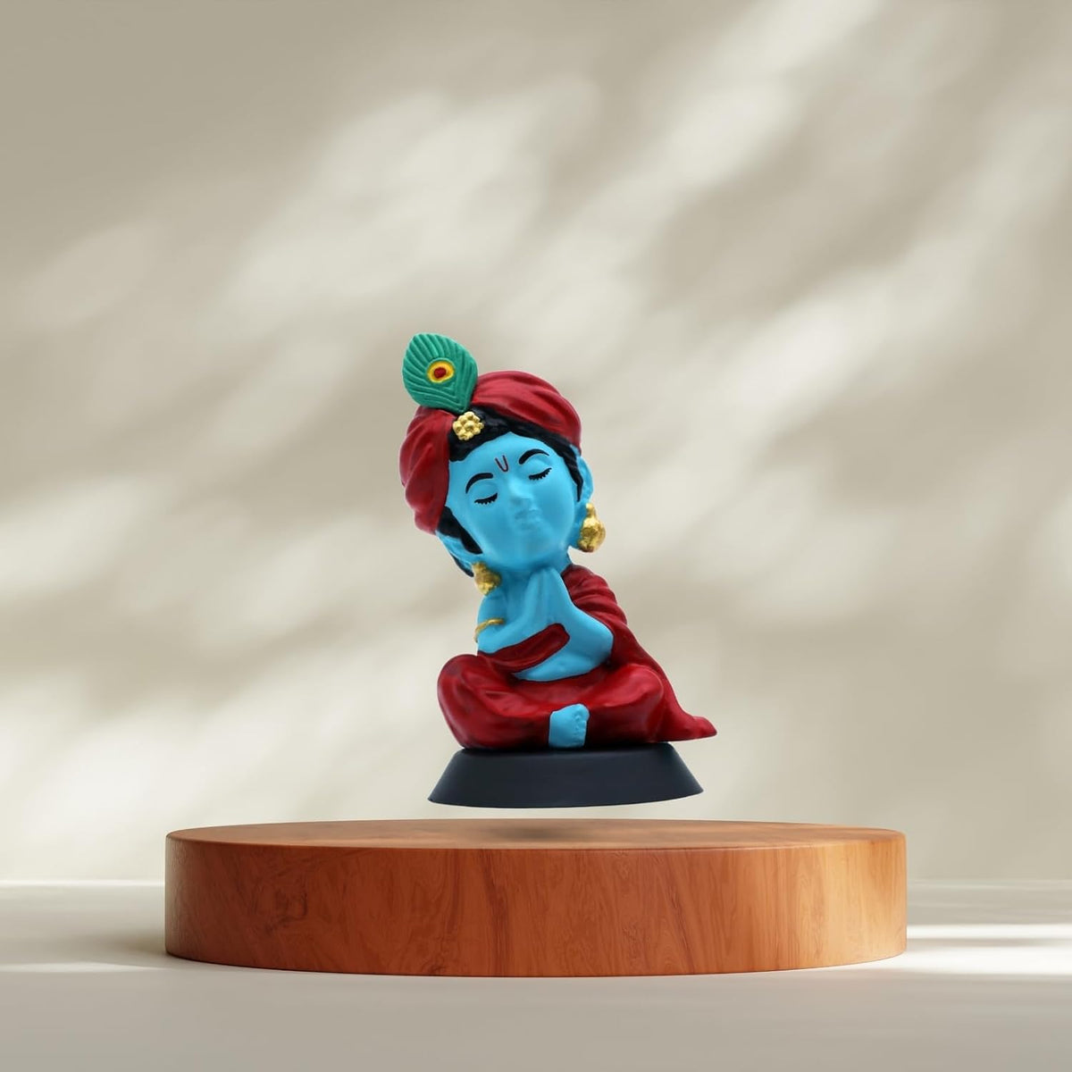 Kanha Ji Figurine Showpiece for Car Dashboard, Home Office | Krishna Murti Statue for Hindu Temple, Spiritual Decor | Gift for Devotees