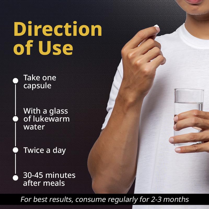 Nutrafirst Shilajit Capsules (500mg, 60 Caps) | Pure Himalayan Shilajeet Extract | Supports Muscle Strength, Stamina, Endurance & Energy | Improves Performance, Vitality & Immunity