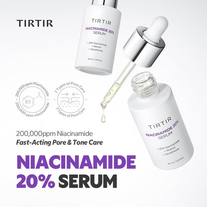 TIRTIR Niacinamide 20% Serum | High-Potency Vitamin B3 Face Serum for Brightening, Pore Minimizing & Oil Control | 30ml