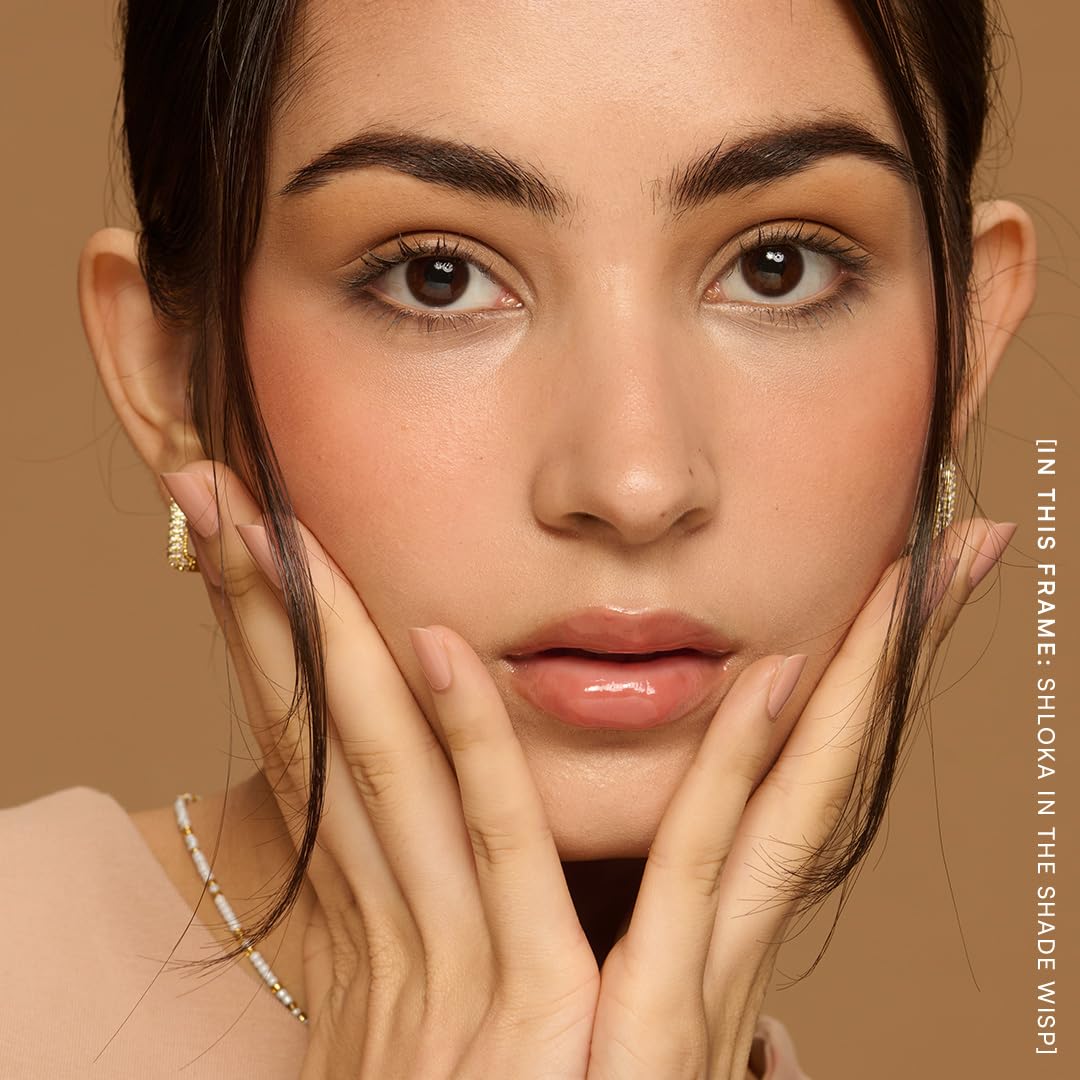 Gush Beauty Tinted Lip Oil Wisp, Vitamin E + Jojoba Hydrating 5ml | Hydrating lip tint with skincare benefits - vitamin E & jojoba oil for glossy, non-sticky, nourished lips all day