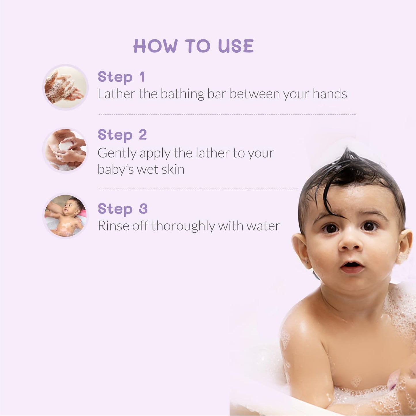 AreoVeda Baby Bathing Bar (100 gm) | 24Hrs Hydration | Fights Germs | Lab Tested, EWG Verified, Cellularly Proven