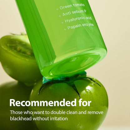 SUNGBOON EDITOR Green Tomato Double Cleansing Ampoule Oil (200 g) | Deep Cleansing Makeup Remover Oil | Purifies Pores, Removes Makeup & Controls Sebum