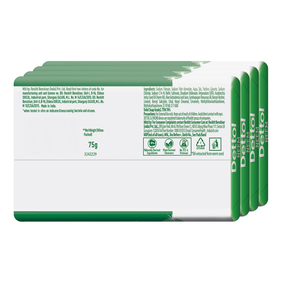 Dettol antiseptic wipes packaging with green and white design