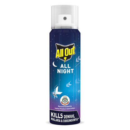 All Out All Night Mosquito And Fly Spray (30Ml, Blue), Pack Of 1