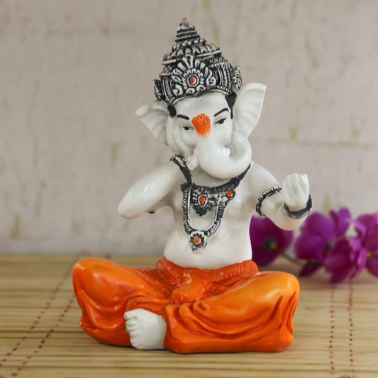 Lord Ganesha Singing Song Decorative Showpiece - 20 cm