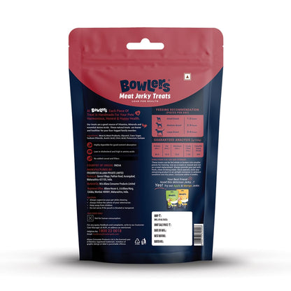 Bowlers Dog Treats Meat Jerky| 70g | High on Protien |Low in Fat | Grain Free | Handmade Treats