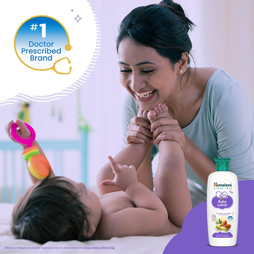 Himalaya Baby Lotion with Almond and Olive Oil, 200ml
