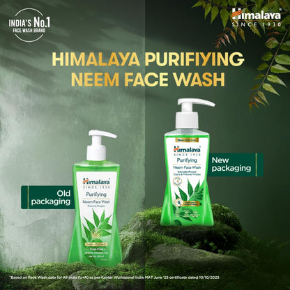 Himalaya Purifying Neem Face Wash|Clears and Prevents Pimples & Acne|Made with 5 parts of Neem|New & Best Ever clinically Proven formula|Gently Cleanses|For men and women|400 ml