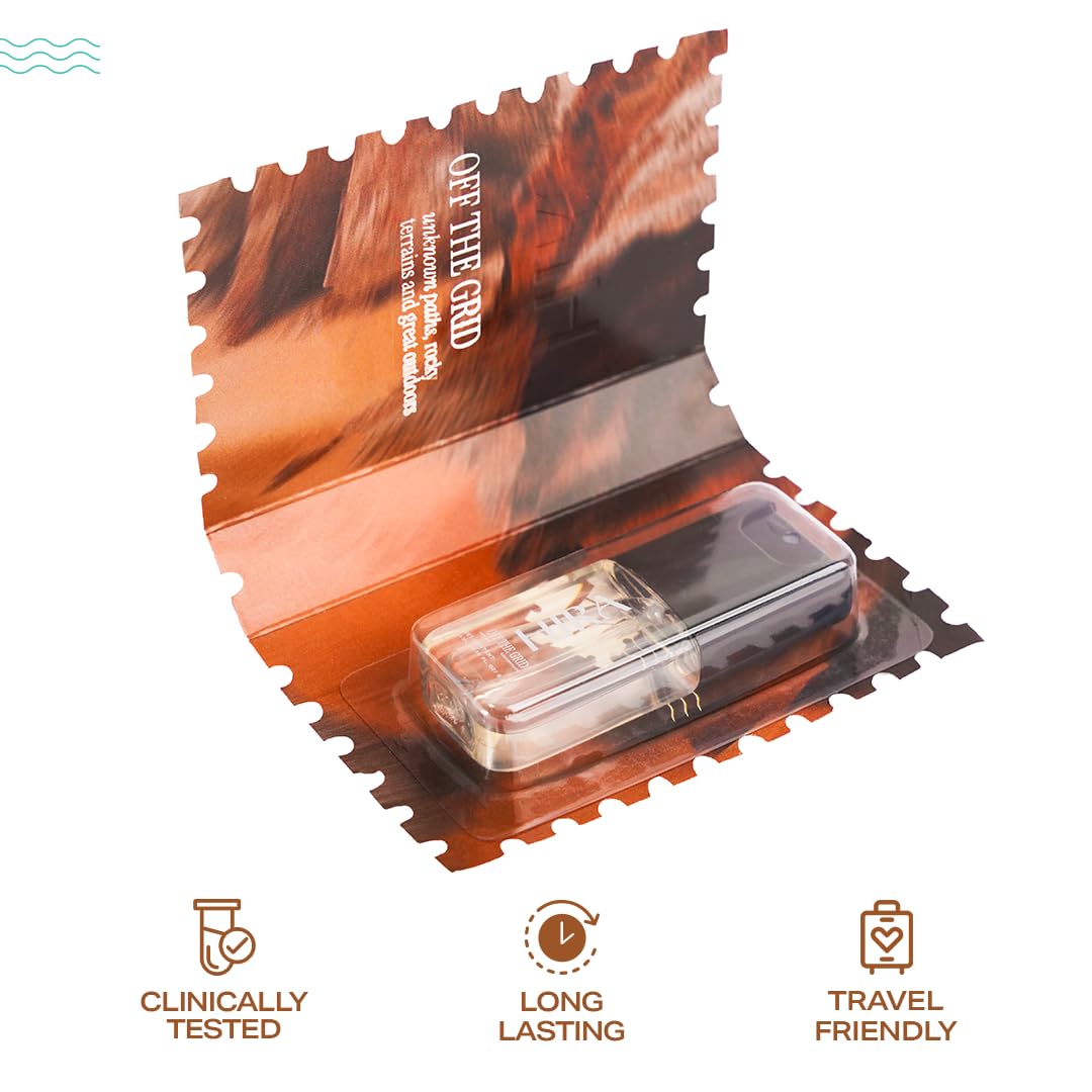 Small container on a textured brown background with 'Off The Grid' branding.