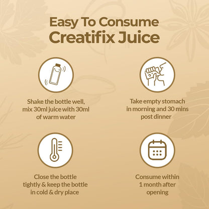 Krishna's Creatifix Juice – 1000 ml | For Healthy Kidneys & Renal Support | Enriched with 30 Ayurvedic Herbs | Supports Kidney Care & Detox | Herbal & Ayurveda Formula