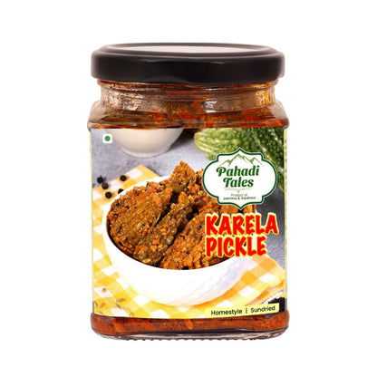 Pahadi Tales Karela Pickle 200g | Bitter Gourd Achar in Pure Mustard Oil | Sundried Homemade Pahadi Achaar | Karele ka Achar | Traditional Pahadi Recipe | Made in Jammu & Kashmir