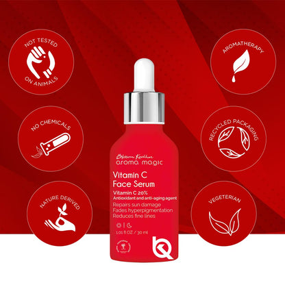 Aroma Magic 20% Vitamin C Face Serum | Anti-aging Agent, Orange Extract for Dark Spots, Pigmentation & Glowing Face - 30 ml | Pack of 1