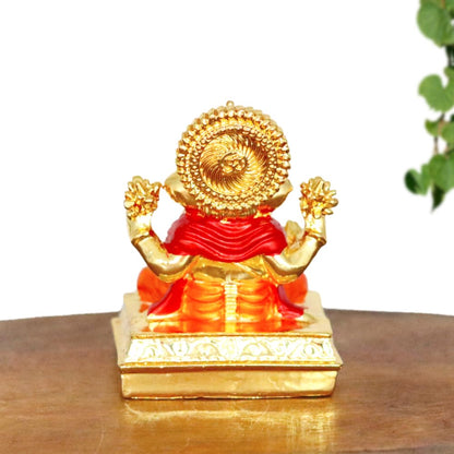 Resin Lord Ganesha Idol – Artistic Decorative Ganpati Murti for Home Mandir, Car Dashboard, Pooja Room, Spiritual Decoration & Auspicious Gifting