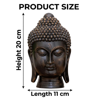 Buddha Idol Statue | Show Pieces for Home Decor Living Room (Antique Golden)