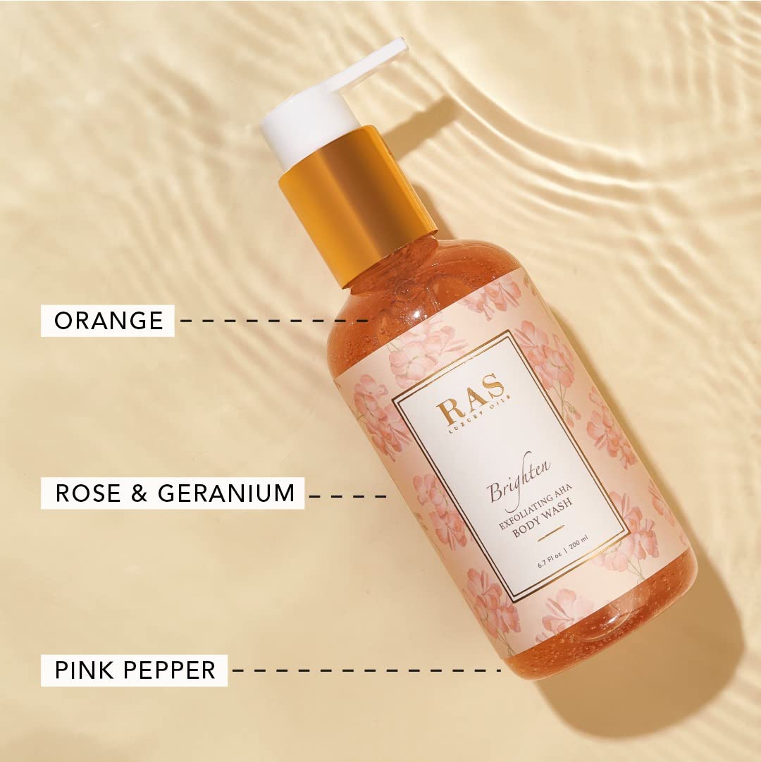 RAS Luxury Oils Nourish Hydrating & Purifying Body Wash,Moroccan Argan Oil & vanilla; Purifies & hydrates; Oil to foam body wash; For Men & Women; 200ml
