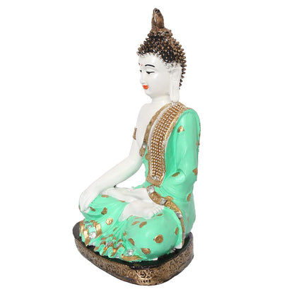 Decorative Meditating Lord Buddha - Green