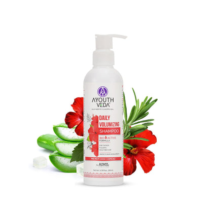 Ayouthveda Daily Volumizing Shampoo, Bio-Active Formula For Thicker Fuller & Healthier Hair Protects From Drying, Improve Hair Density & Texture | Strengthens Hair, Add ultimate volume & nourishment Effects 200ml
