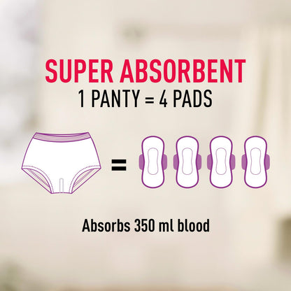 Sirona Disposable Period Panties for Women | L – XL | 360° Sanitary Protection for Heavy Flow & Sirona Period Made Easy Tampons - 20 Piece | For Heavy Flow