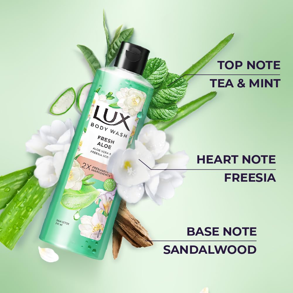 Lux Fresh Aloe Bodywash with Aloe Vera & Freesia Scent, 245 ml