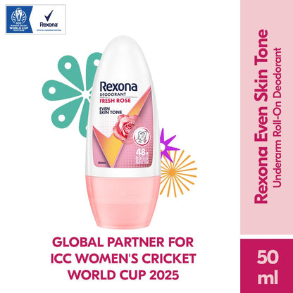 Rexona deodorant bottle with branding and product details on a white background
