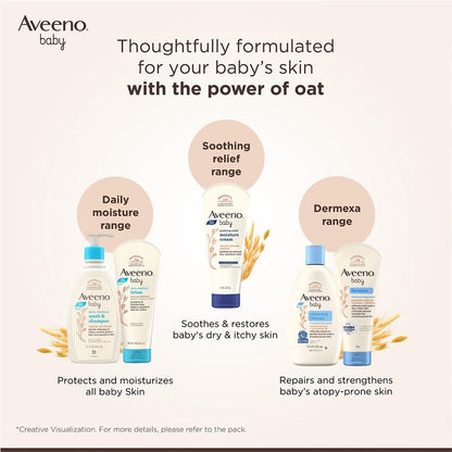 Aveeno Baby Dermexa Moisturising Cream 206g | With Triple Oat Complex And Ceramides | Soothes And Relieves Dry, Itchy, Sensitive Skin | Us Pediatrician Recommended | No Added Fragrance, Cortisone Or Dyes
