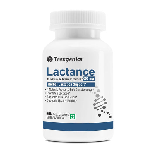 Trexgenics Lactance supplement bottle on a white background