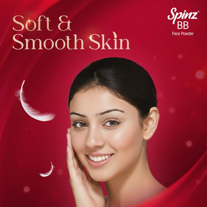 Spinz BB Brightening & Beauty Face Talc for Instant Brightness | Lasts 2X Longer, Covers Dark Spots and Blemishes, Gives Soft and Smooth Skin (Natural Beige) – 70 gm