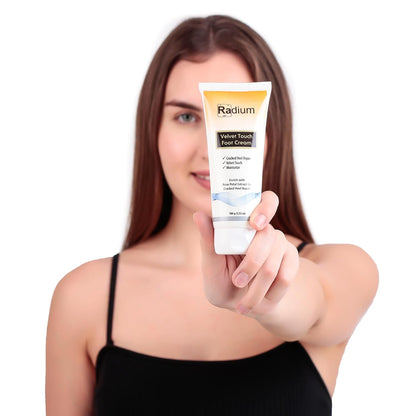 Radium Velvet Touch Foot Cream - Cracked Heel Repair - Velvet Touch - Moisturize - Enrich with rose petal extract - Male & Female - 100GM