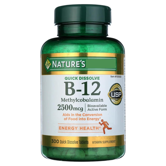Nature B B-12 Methycobalamin, 300 Quick Dissolve Tablets