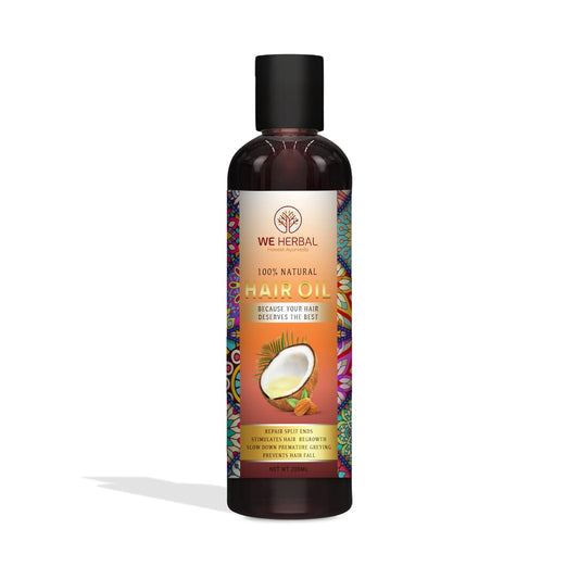 WE HERBAL Oil for Hair Growth 200ml, Ayurvedic Hair Growth Oil for Men & Women, Reduces Hair Fall, Prevents Premature Greying, Strengthens Hair Roots, Chemical-Free Hair Care for All Hair Types