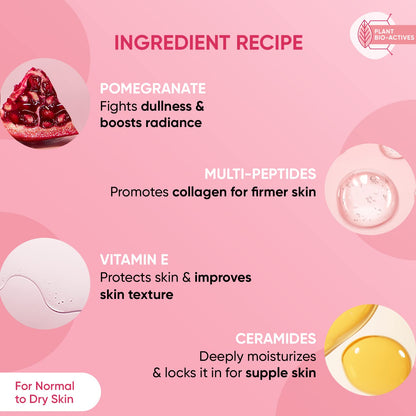 Zephivo DOT & KEY Pomegranate + Multi-Peptide Anti Aging Cream With Spf 30 For Sun Protection|Reduces Fine Lines&Wrinkles|48Hr Intense Moisturization|Boosts Collagen|For Mature&Normal To Dry Skin|60Ml
