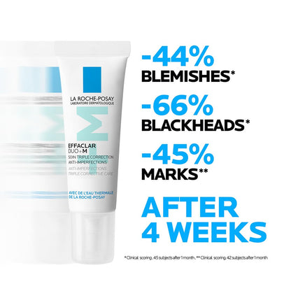 La Roche-Posay skincare product with effectiveness claims on a white background
