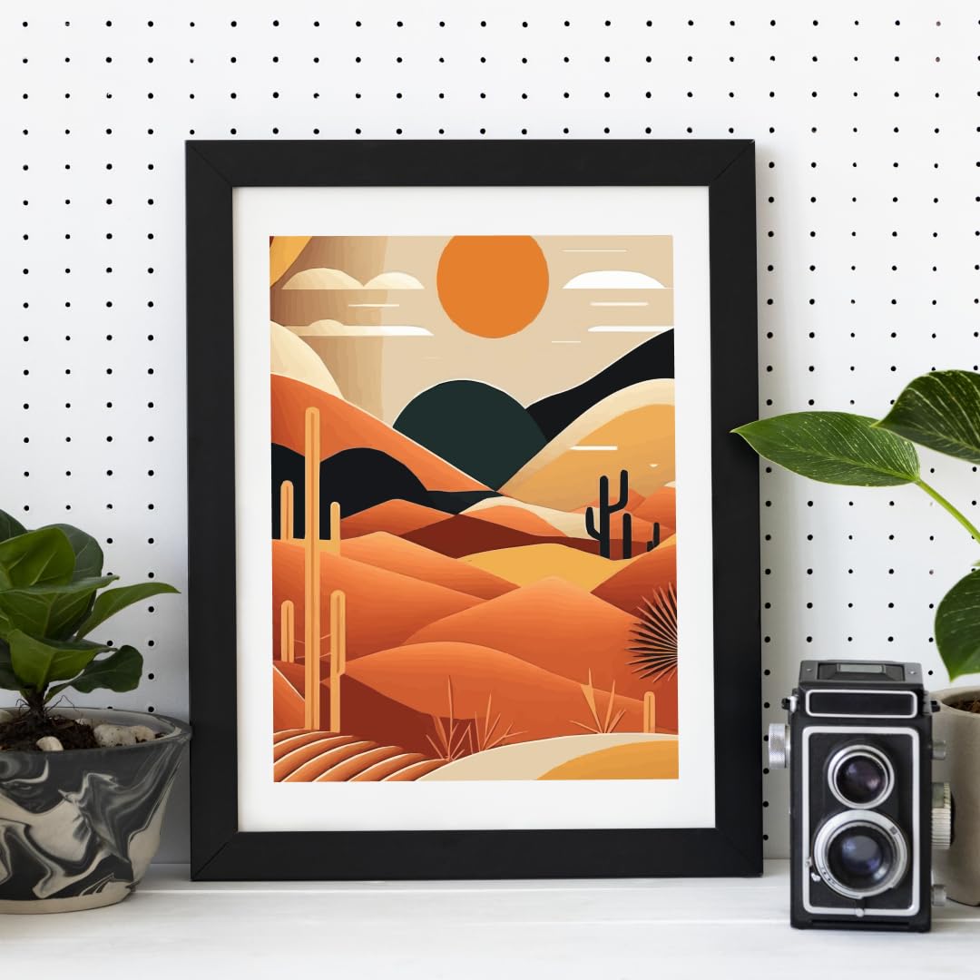 Wall paintings for home decoration - minimal Paintings with frame/Wall art decor framed posters for living room Bedroom Cafe decor (Theme-minimal) single frame