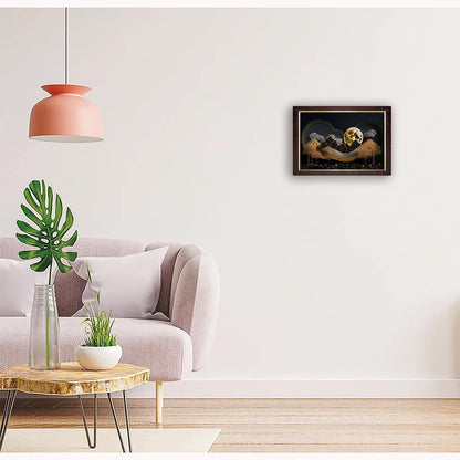 Premium Sparkle Lamination, Modern Art 3d Scenery Photo Frame, Copper Gold, 14x20 Inch 21650