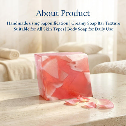 Blue Nectar Rose & Clove Soap Bar | Gentle Bath Soap for Soft, Nourished & Healthy-Looking Skin for Men & Women | With Pure Rose Extract & Clove Oil for Moisturization & Skin Care (150 g)