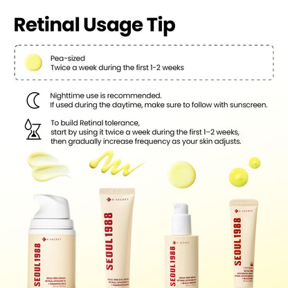 K-SECRET SEOUL 1988 Eye Cream : Retinal Liposome 4% + Fermented Bean, wrinkle care, anti-aging, skin elasticity, pigmentation, brightening, retinol, 30ml/1.01 fl.oz.