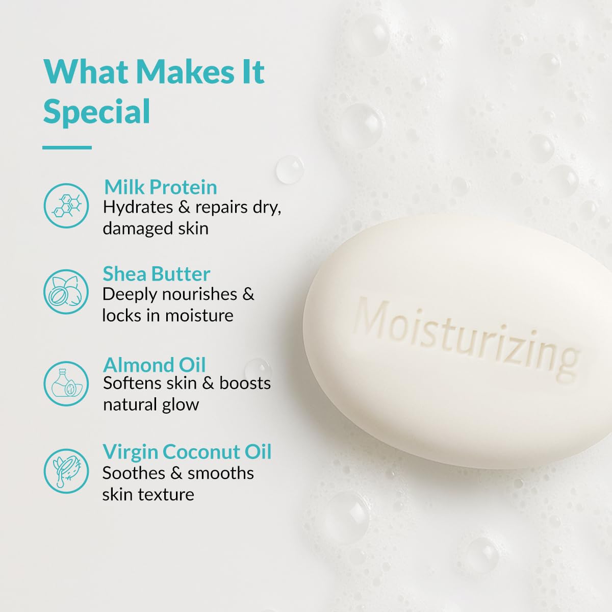 Fixderma Moisturizing Bar Soap for Dry and Rough skin | Hypoallergenic | Atopic Dermatitis Bar | Safe for All Skin Types | Provides Soft & Supple Skin- 100g