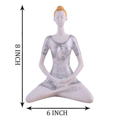 Yoga Lady Home & Office Decor Resin Fantasy Showpiece (Y900),Multicolor