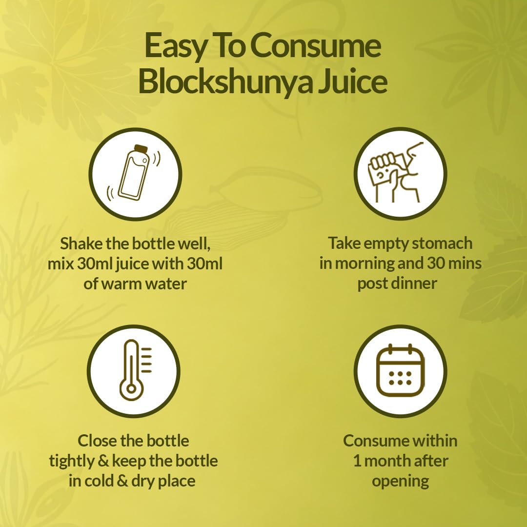 Krishna’s Blockshunya Juice - 1000 ml | Ayurvedic Herbal Support for Healthy Cholesterol Levels | Heart Wellness Formula