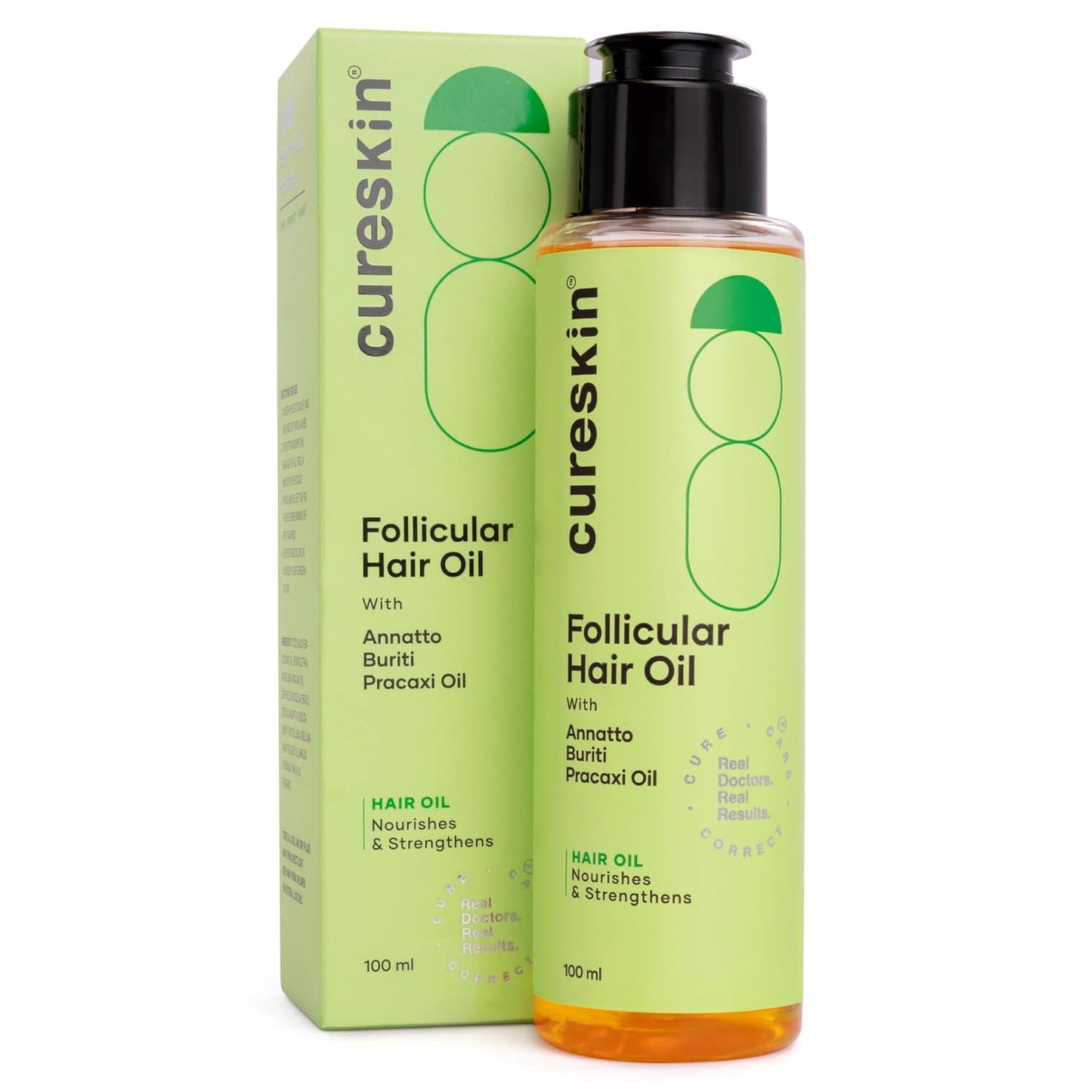 Cureskin Follicular Hair Oil | Nourishes & Strengthens with Annatto, Buriti, Brazil Nut and Coconut Oil (100 ml)