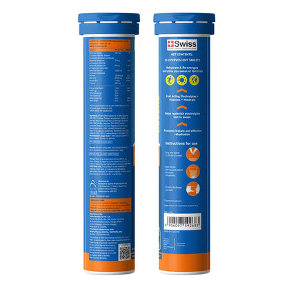 Fast&Up Reload (5 Litres) Low Sugar energy drink for Instant Hydration - 20 Effervescent Tablets with all 5 Essential Electrolytes + Added Vitamins - Certified Electrolytes Drink - Mango flavour