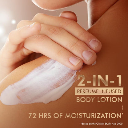 mCaffeine Summer Breeze Perfume Body Lotion| Niacinamide, Cocoa Butter & Shea Butter For Deep Moisturization | Lightweight, Non-Sticky | Aqua-Fresh Beachy Fragrance | Body Lotion For Dry Skin - 600ml