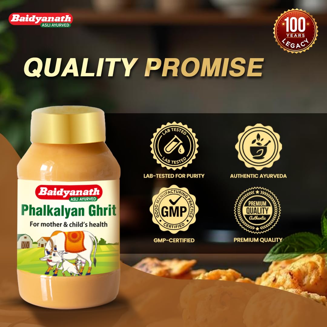 Baidyanath Phalkalyan Ghrita - 100 ml | Ayurvedic Blend with Withania, Triphala, and Asparagus for Women