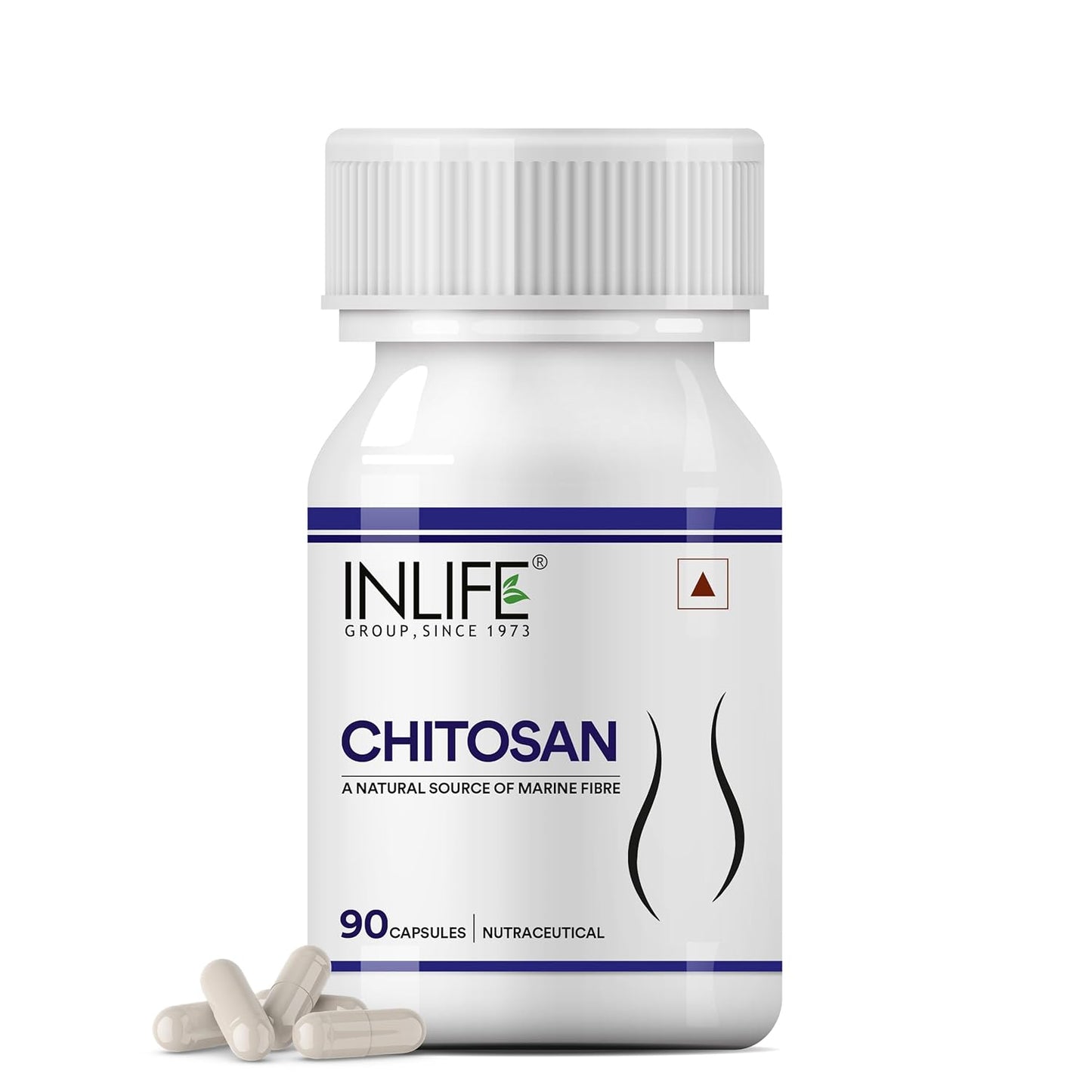 INLIFE Chitosan Supplement 1050 mg, per serving - 90 Capsules (Pack of 1)