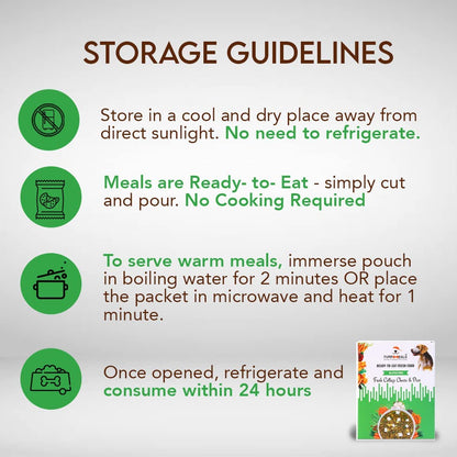 FurrMeals Wet Dog Food | Fresh Cottage Cheese and Peas | Ready-to-Eat Fresh Dog Food | All Breed | Veg Recipe | Gluten Free I Preservative Free I Single Pack (200gm)